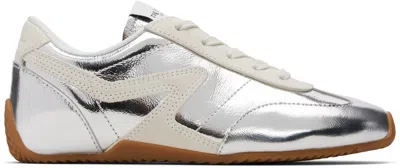 Rag & Bone Silver Ultra Slim Retro Runner Sneakers