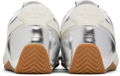 Rag & Bone Silver Ultra Slim Retro Runner Sneakers