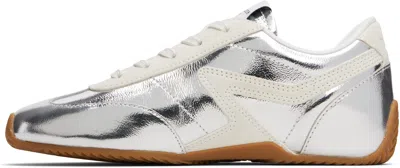 Rag & Bone Silver Ultra Slim Retro Runner Sneakers