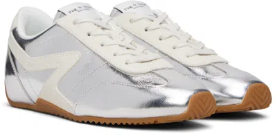 Rag & Bone Silver Ultra Slim Retro Runner Sneakers