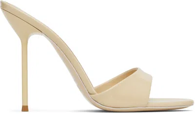 Paris Texas 105mm Lidia Patent Leather Mules In Neutral