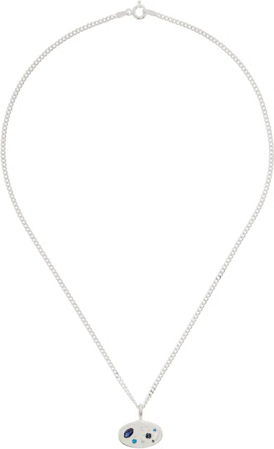 Seb Brown Oval Pendant Necklace In Metallic