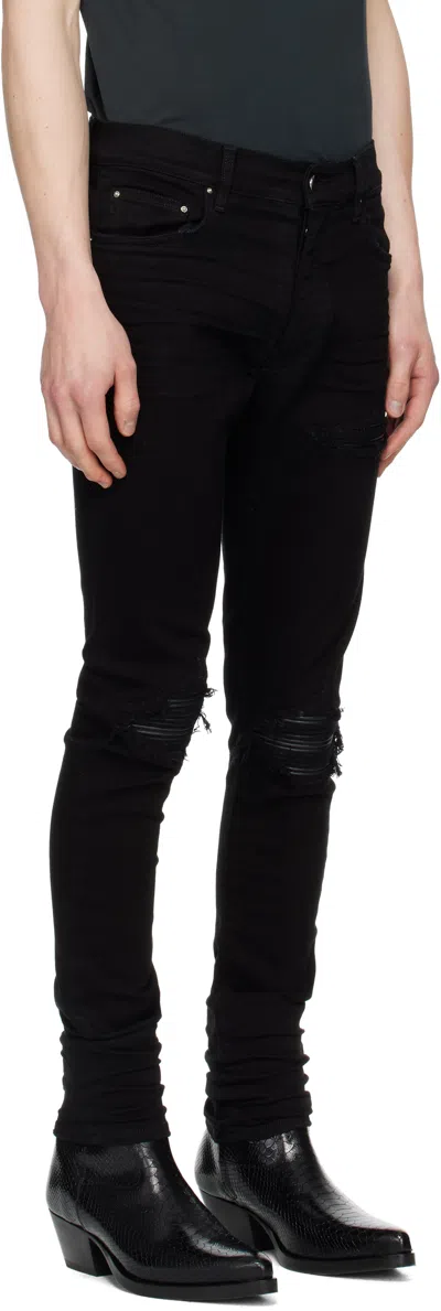 Amiri Distressed Slim Fit Jeans In Black