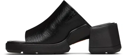 Miista Block-heel Open-toe Slides In Black