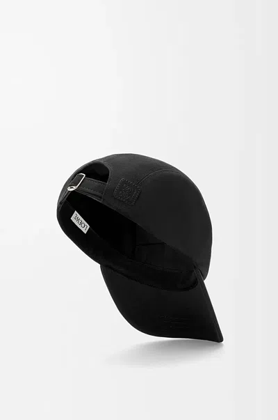 Loewe Cotton Camp Baseball Cap In Black