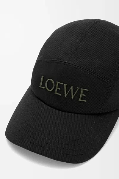 Loewe Cotton Camp Baseball Cap In Black