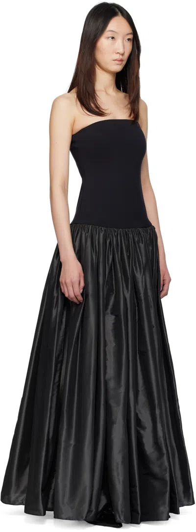 Coperni Strapless Princess Dress Side Pockets In Black