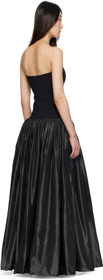 Coperni Strapless Princess Dress Side Pockets In Black
