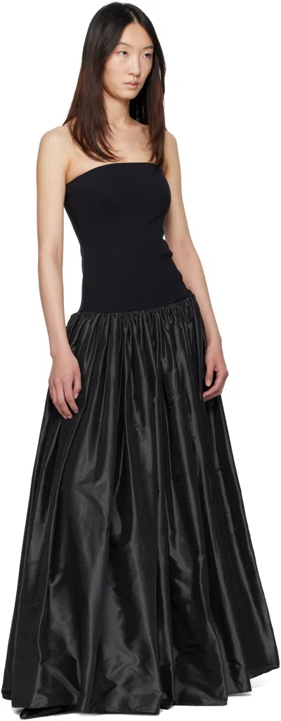 Coperni Strapless Princess Dress Side Pockets In Black