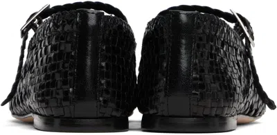 Miista Woman Ballet Flats Black Size 5.5 Leather