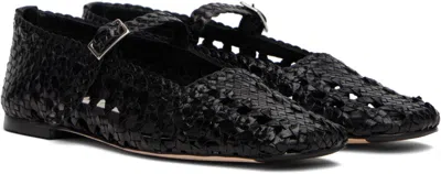 Miista Woman Ballet Flats Black Size 5.5 Leather