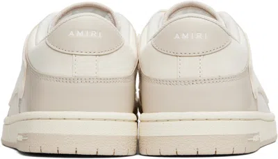 Amiri Skel Top Low White Sneakers With Skeleton Patch In Leather Man