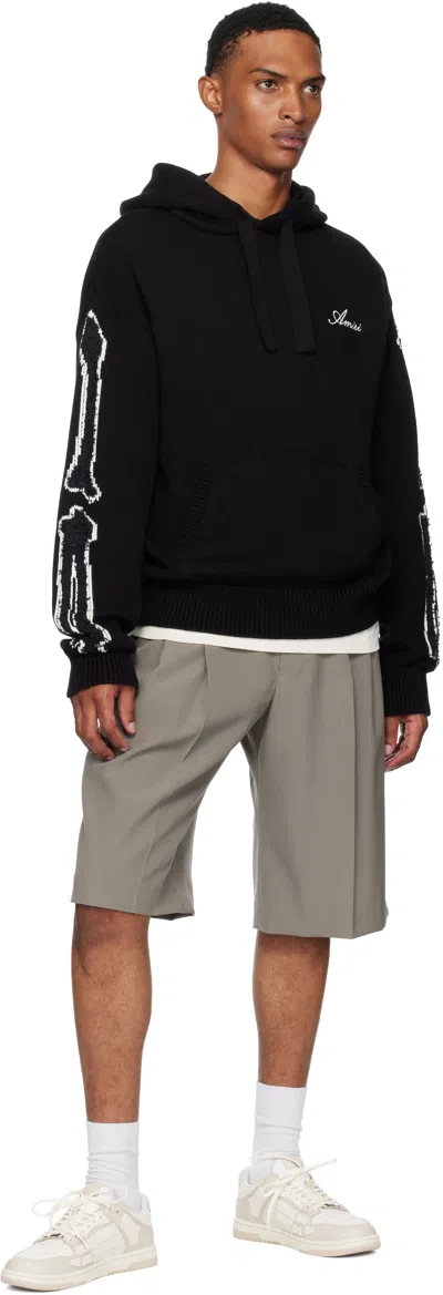 Amiri Skel Top Low White Sneakers With Skeleton Patch In Leather Man