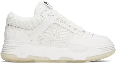 Amiri Mens White Ma-1 Leather And Mesh Low-top Trainers