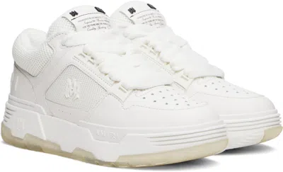 Amiri Mens White Ma-1 Leather And Mesh Low-top Trainers