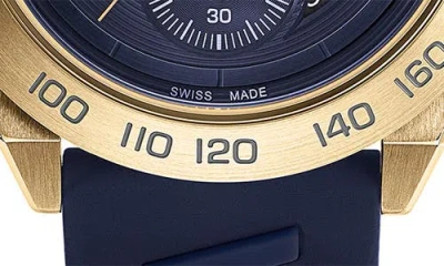 Ferragamo Urban Chrono Silicone Watch In Blue