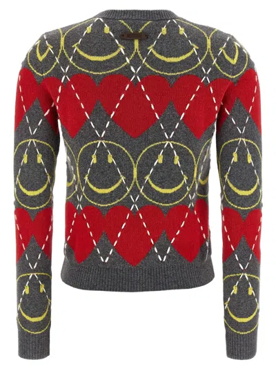 Moschino Diamond Knit Crew Neck Sweater