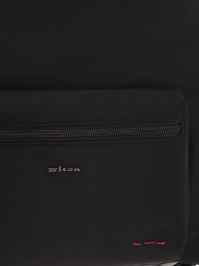 Kiton Technical Fabric Backpack With Logo