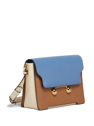 Marni Trunkaroo Blue Brown Shoulder Bag