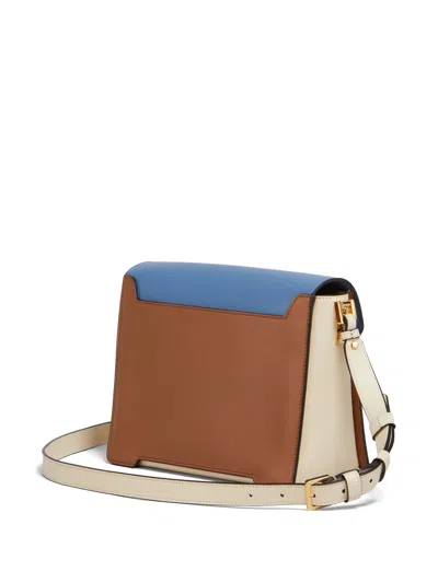 Marni Trunkaroo Blue Brown Shoulder Bag