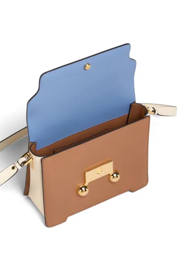 Marni Trunkaroo Blue Brown Shoulder Bag