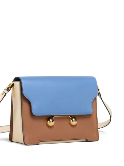Marni Trunkaroo Blue Brown Shoulder Bag