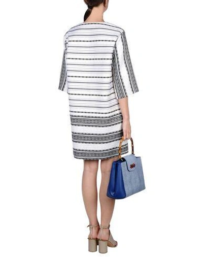 Shop M Missoni Short Dresses In Ivory