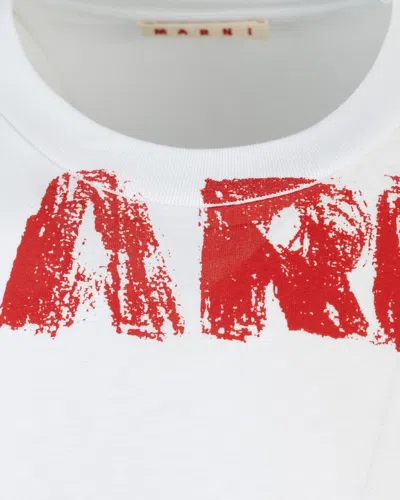 Marni Logo T-shirt In White