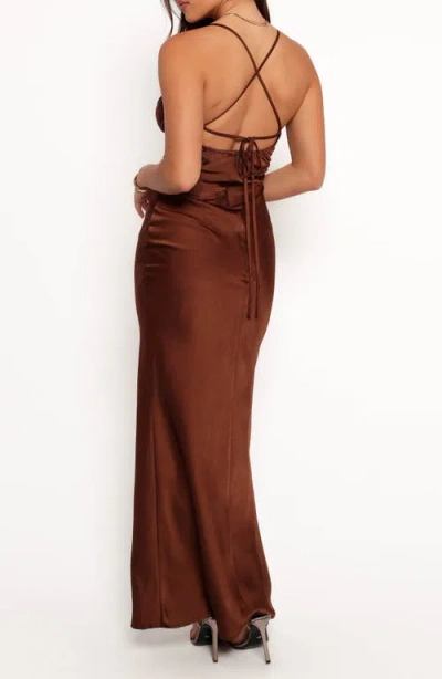 Petal And Pup Petal & Pup Amalia Satin Maxi Dress In Red