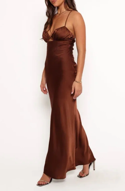 Petal And Pup Petal & Pup Amalia Satin Maxi Dress In Red