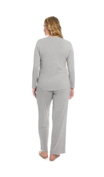 Everly Grey Laina During & After 2-piece Maternity/nursing Sleep Set In Gray