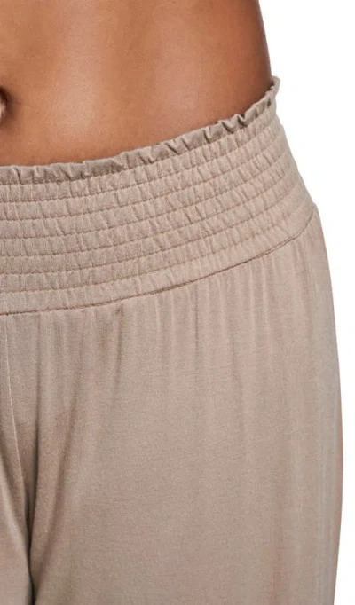 Everly Grey Maternity Laina Top & Pants /nursing Pajama Set In Neutral