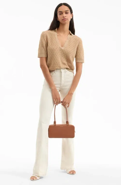 Veronica Beard Boxy Leather Shoulder Bag