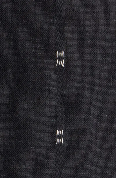 Rag & Bone Avery Embroidered Linen Shirt Blkrm In Black