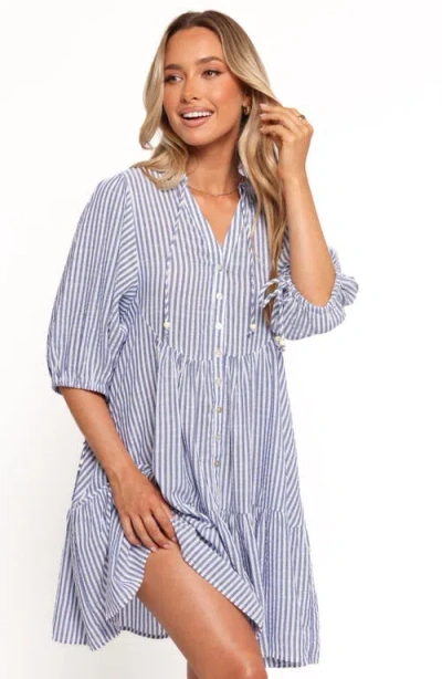 Petal And Pup Petal & Pup Arden Long Sleeve Dress In Blue