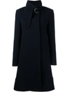 CHLOÉ CHLOÉ BELTED STAND-UP COLLAR COAT - BLUE,16HMA2616H07611729183