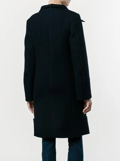 Shop Chloé Belted Stand-up Collar Coat - Blue