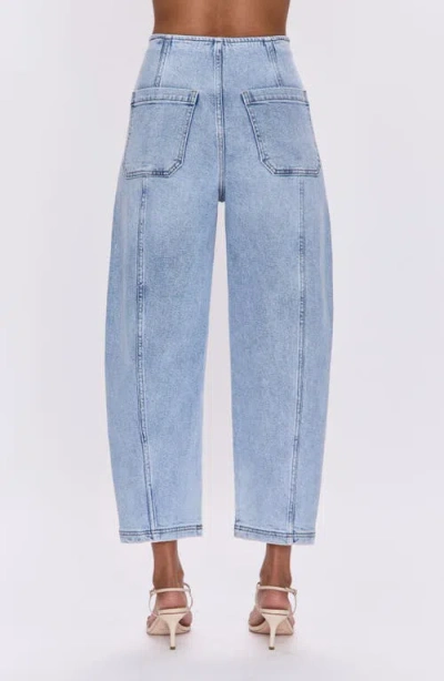 Pistola Blair High Rise Seamed Barrel Jean In Pristine In Blue