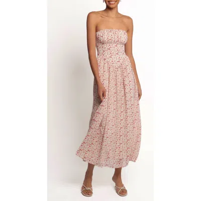 Petal And Pup Petal & Pup Jody Strapless Maxi Dress In Red