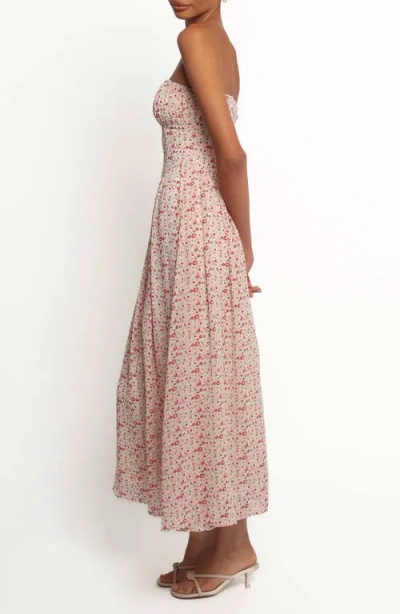 Petal And Pup Petal & Pup Jody Strapless Maxi Dress In Red