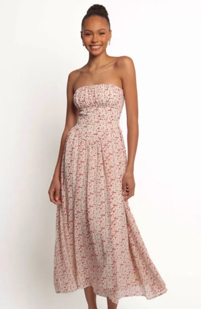 Petal And Pup Petal & Pup Jody Strapless Maxi Dress In Red