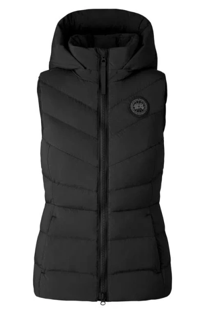 Canada Goose Quilted Hooded Sleeveless Gilet In Black