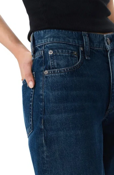 Rag & Bone Sofie High-rise Ankle Wide Leg With Cuff Jeans Dwnjl In Blue