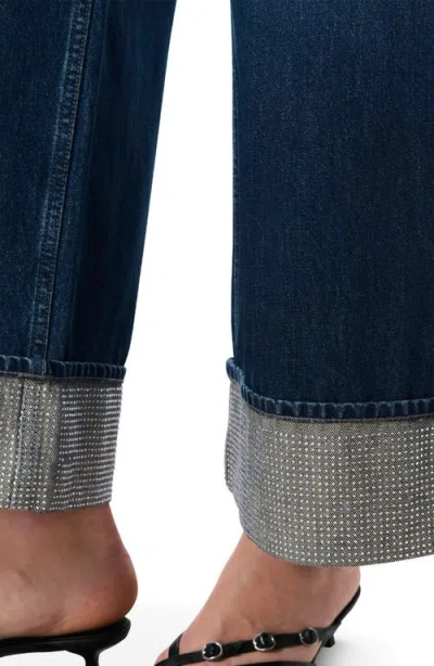 Rag & Bone Sofie High-rise Ankle Wide Leg With Cuff Jeans Dwnjl In Blue