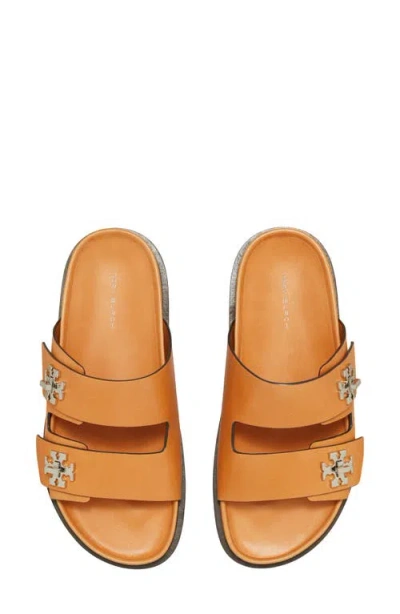 Tory Burch T-lock Leather Sport Slide Sandals