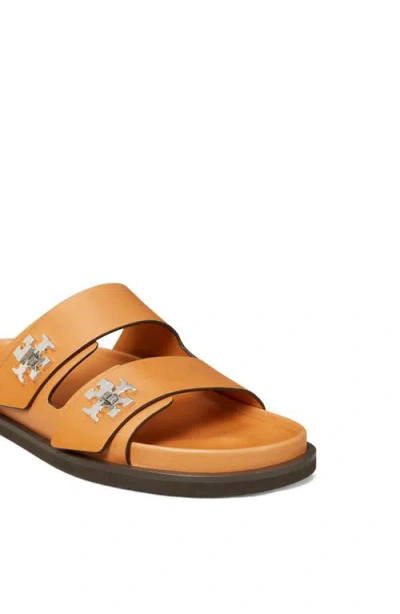 Tory Burch T-lock Leather Sport Slide Sandals
