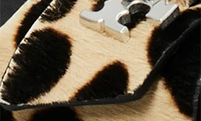 Tory Burch Round Toe Double Strap Animal Print Sandals In Multi