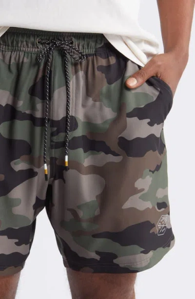 Dark Seas No Sweat Shorts In Green