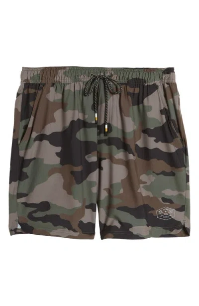 Dark Seas No Sweat Shorts In Green