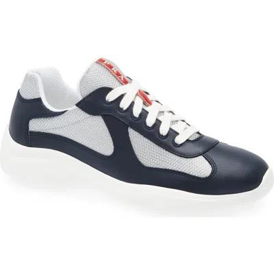 Prada Patent Leather Sneakers In Blue